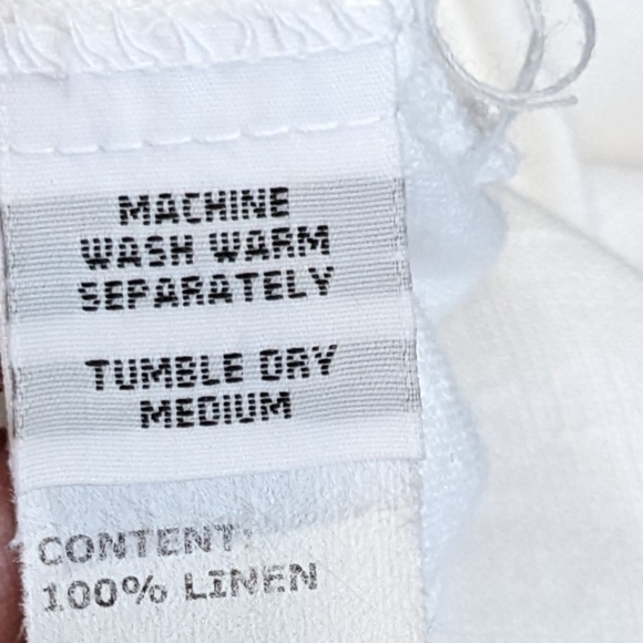 Cut Loose Laggenlook Linen Cropped Wide Leg Pants Size L White. - Picture 15 of 16